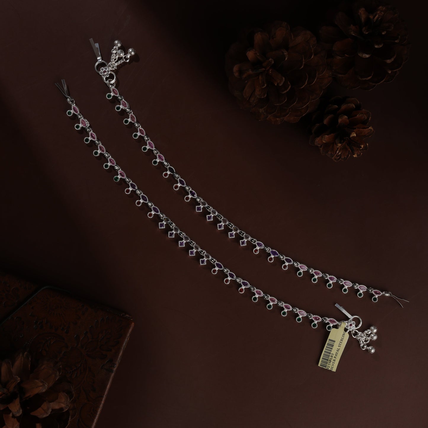 Sterling Silver Hydro Stone  Antique Payal