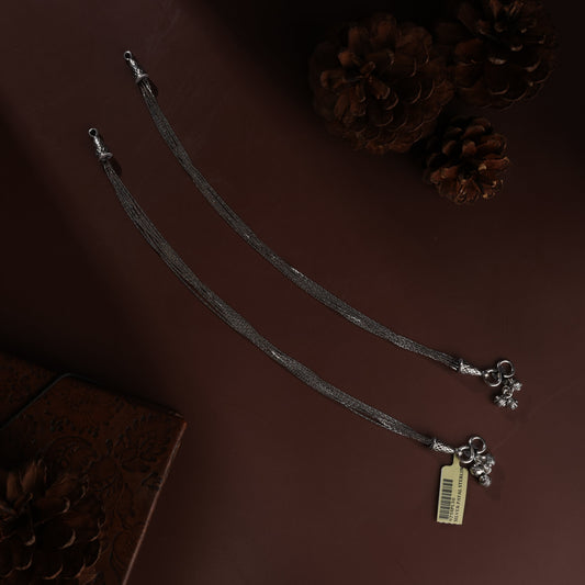 Sterling Silver Strings Bunch Antique Payal