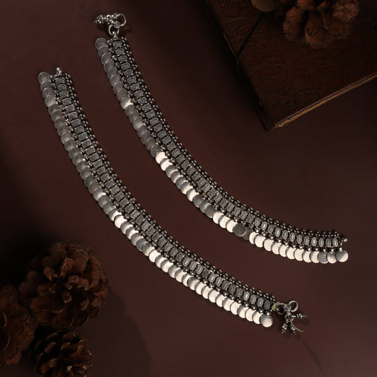 Sterling Silver Ginni Ratnagiri Antique Payal