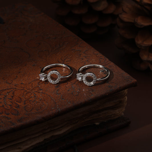 Sterling Silver Imported Front open Circle Toe Ring