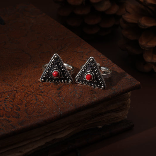 Sterling Silver Moonga Triangle Toe Ring