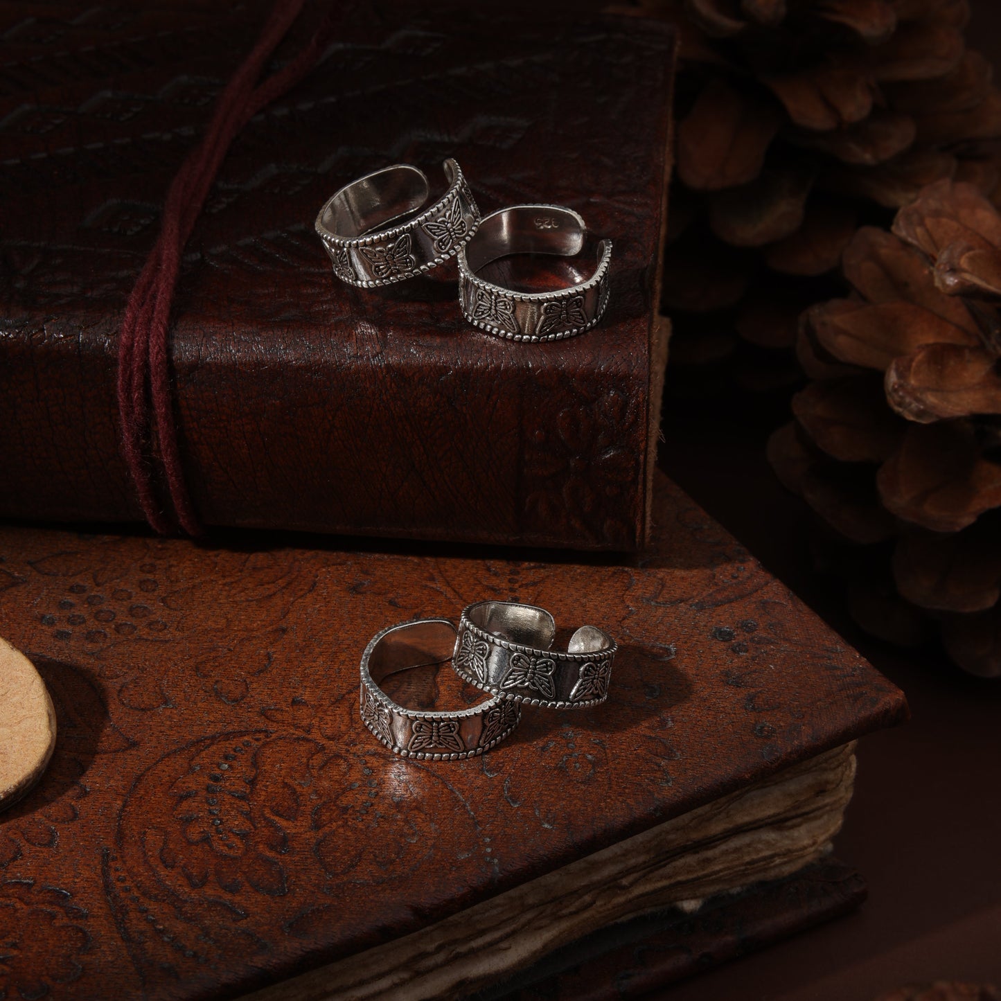 Sterling Silver Butterfly Band Toe Ring