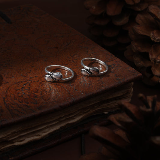 Sterling Silver Front Open Antique Toe Ring