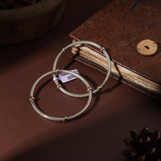 Sterling Silver Golden Locks Kada