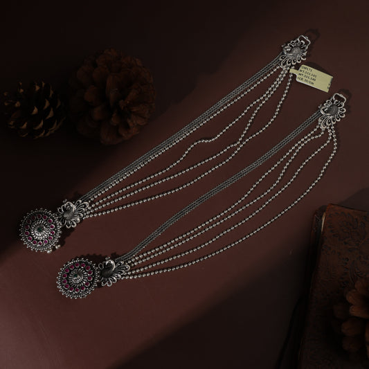 Sterling Silver Strings Brooch Antique Payal