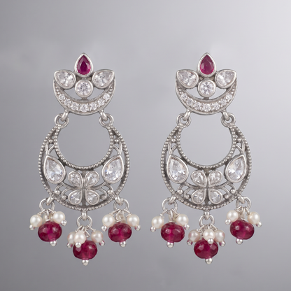 Chand Ka Tukda — Chandbali Earrings in Oxidised Silver