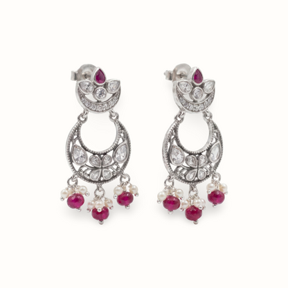 Chand Ka Tukda — Chandbali Earrings in Oxidised Silver
