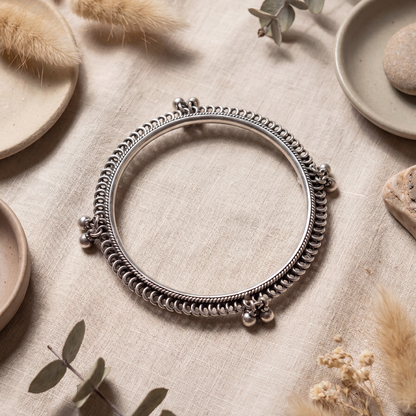 Wrist Business — Ghungroo Bangle in Oxidised Silver
