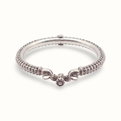 Trunk Call — Hathi Soond Pacheli Bangle in Oxidised Silver