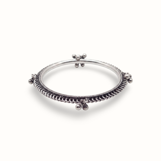 Wrist Business — Ghungroo Bangle in Oxidised Silver